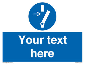 Custom Disconnect Sign